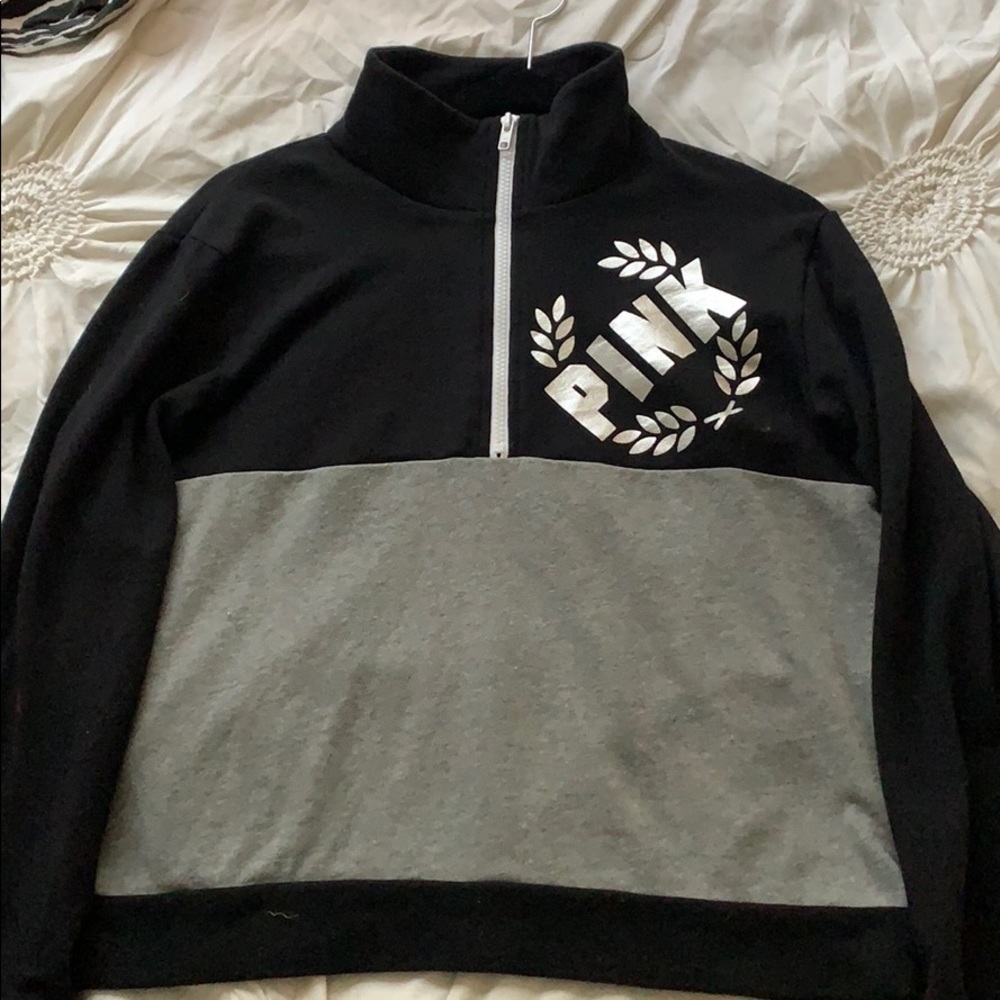 Half-Zip Pink Sweatshirt
